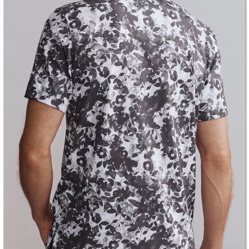 RHONE Golf Sport Polo Sleet Gray Floral Camo - Picture 2 of 3